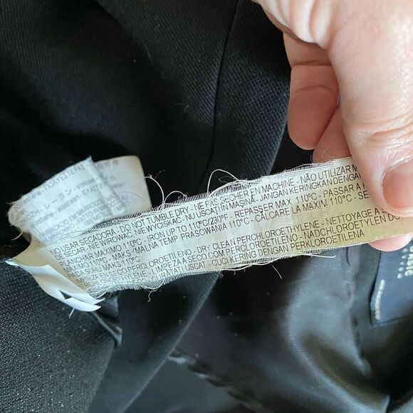 Zara 3/4 sleeve black asymmetrical front jacket size medium - Picture 6 of 16